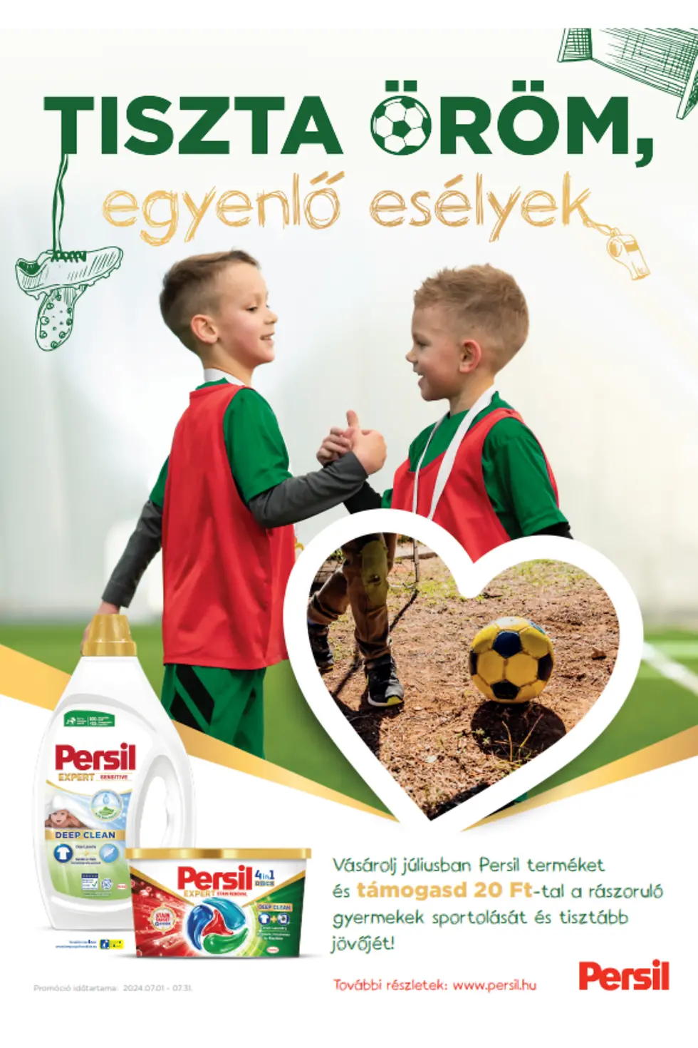 Nélkülöző gyerekek sportolását támogatja a Persil idei kampánya